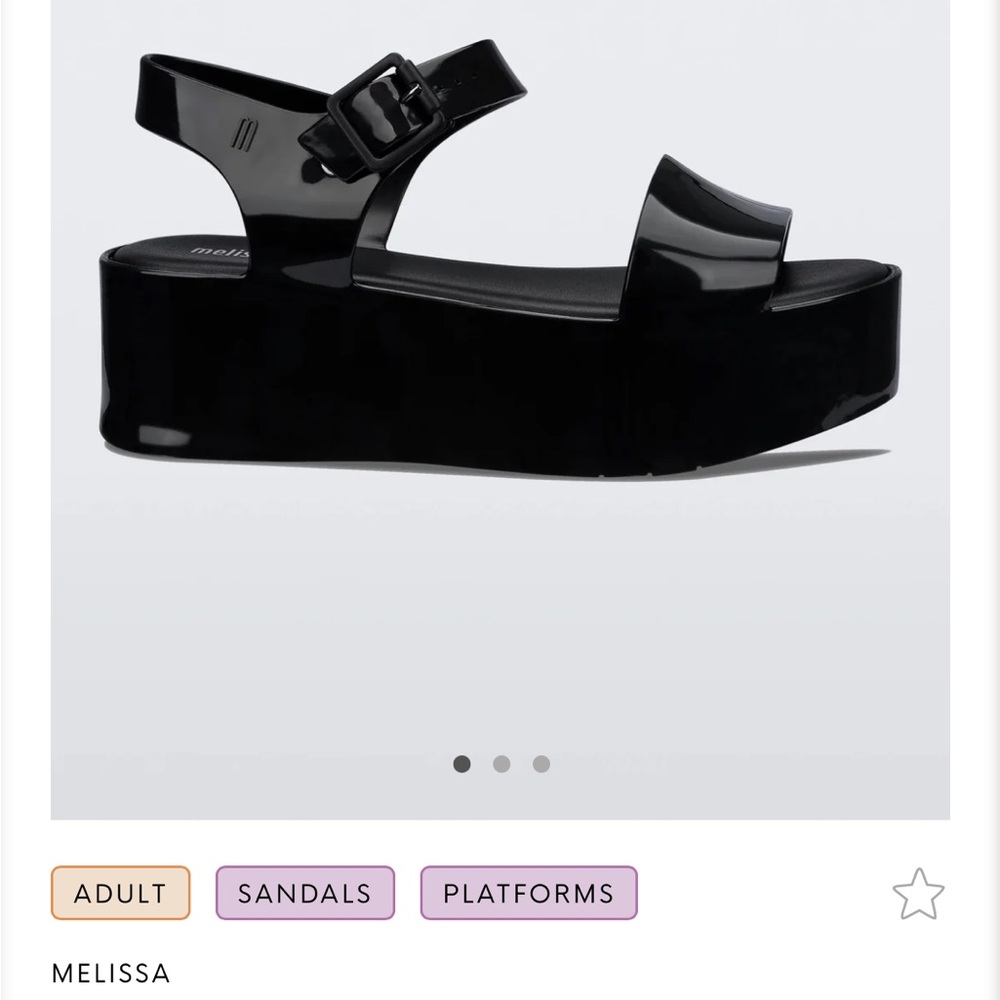 Melissa Women's Black Platform Sandals 8